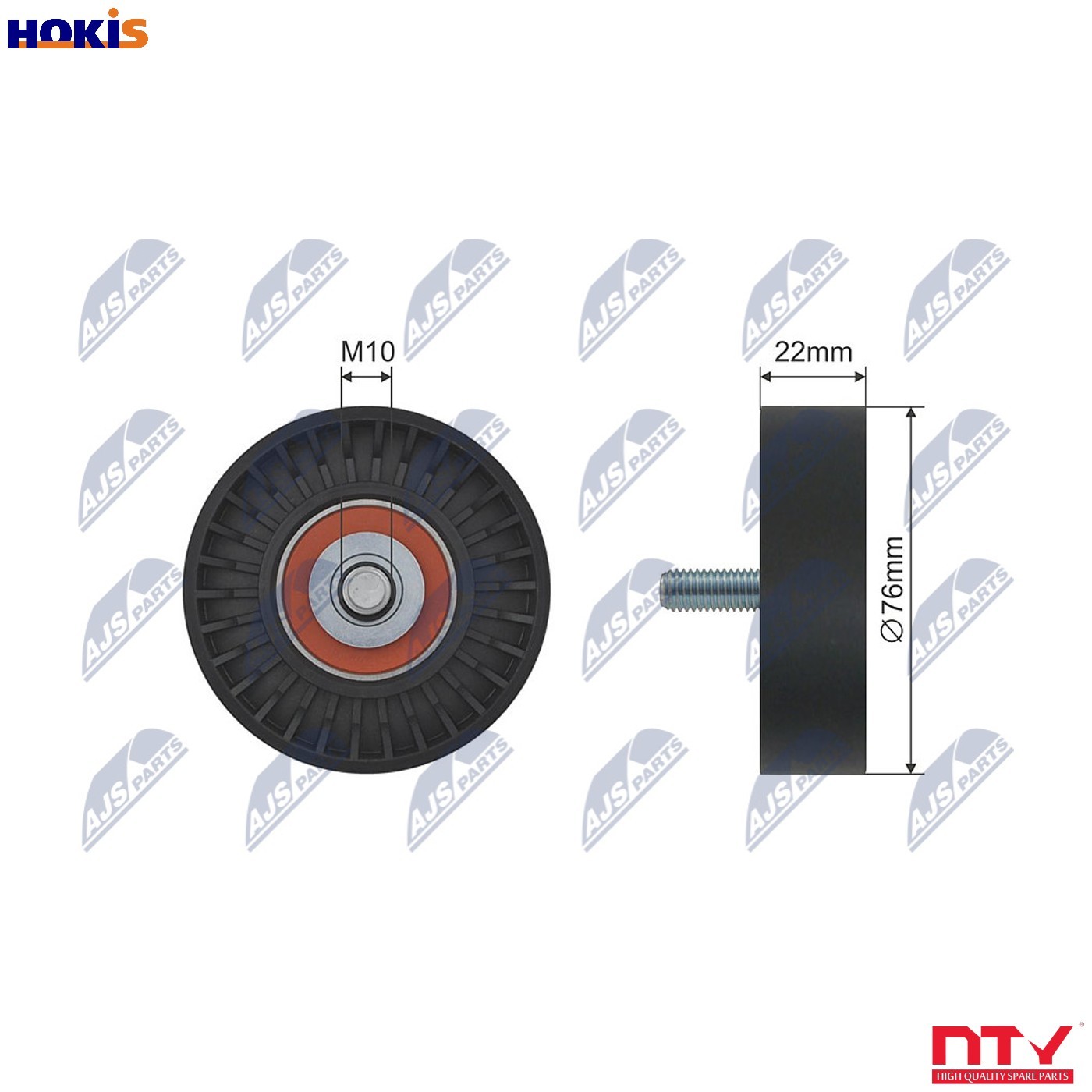 N.T.Y. RNK-KA-005.NTY Deflection/Guide Pulley, V-ribbed belt for HYUNDAI,KIA - Image 12