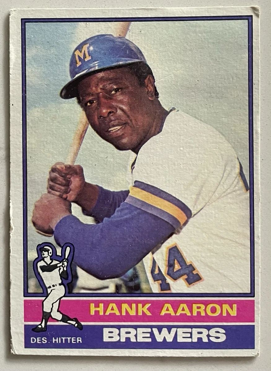 Topps Hank Aaron Milwaukee Brewers Baseball Sports Trading Cards