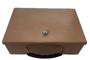 Rockaway Metal Security LockBox safe with key 12×8×4 secure gun cash Documents