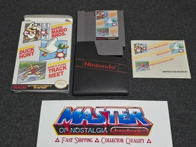 NES Nintendo SUPER MARIO DUCK HUNT WORLD CLASS TRACK MEET Complete Box Manual
