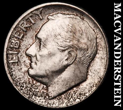 1964 Roosevelt Dime- Silver Choice Gem Brilliant Uncirculated Luster #i3687