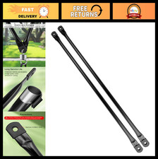 2 Pcs 80cm Garden Swing Replacement Rods, Black Metal Hanging Seat Frame