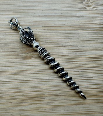 SPINNING VARJA DORJE 925 STERLING SILVER BIKER GOTHIC PENDANT SP114