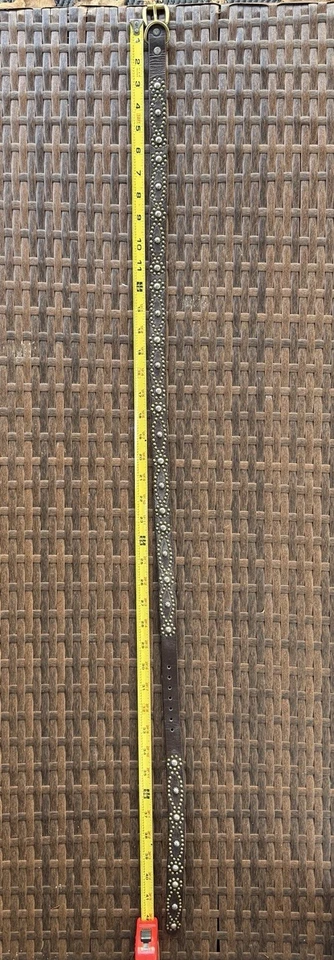 HTC Hollywood Trading Co Japan schmaler dünner Gürtel Gr. 32 Nieten Made in USA. - Bild 3 von 4