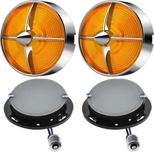 FATECIM 3 1/4" 1156 LED Rear Front Turn Signals Amber Light Blinkers Indicators