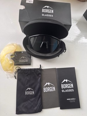 Borgen Sport Fahrradbrille Full Set Brandneu