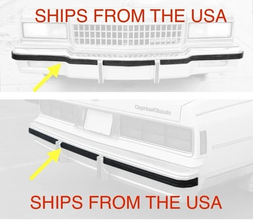 READ FIRST 1986-90 Chevrolet Caprice Front & Rear Bumper Impact Strip Rubber - product listing photo