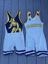 Grey Addix Clarkston Michigan Wrestling Singlet Small
