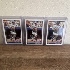 Topps 1991 Topps Kirk Gibson #430 Los Angeles Dodgers Baseball Cards Lot of 3