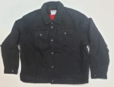 Old Navy Sherpa-Lined Non-Stretch Black Jean Jacket for Men Size XXL