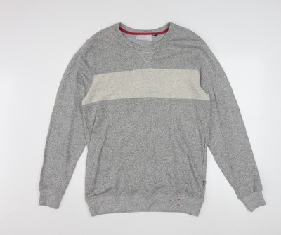 Five Four Pullover Sweatshirt Herren Grau L Rundhals