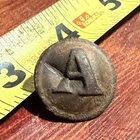Dug Civil War 💥 🇺🇸 💣 Confederate Block A Artillery Coat Button