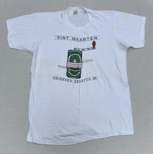 Very Rare Vtg 80s Sint St Maarten Heineken Beer Regatta Screen Stars Shirt Race