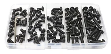 100 Pcs M5 Hex Socket Button Head Cap Screws – Alloy Steel 10.9, Assortment Kit
