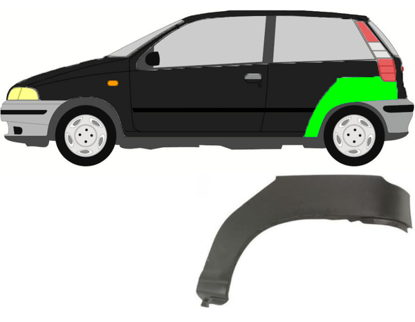 Radlauf FüR Fiat Punto I 3 TüRer 1993 - 1999 Links-image