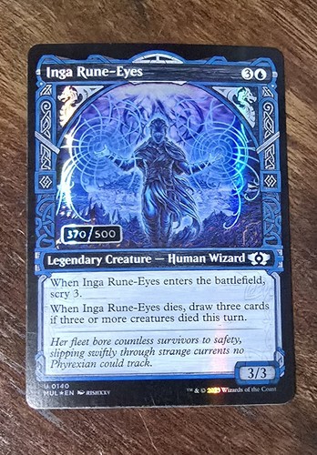 2023 MTG Magic MUL Serial Numbered Foil #370 Inga Rune Eyes /500 Serialized Card