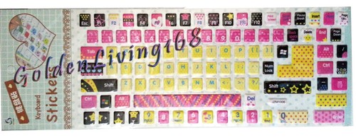Desktop Laptop Computer Keyboard Stickers / Decals Cover Protector Large Letters - Picture 10 of 17