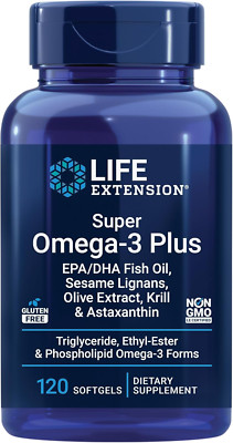 Super Omega-3 (Fish Oil) plus EPA/DHA with Sesame Lignans, Olive Extract, Kri...