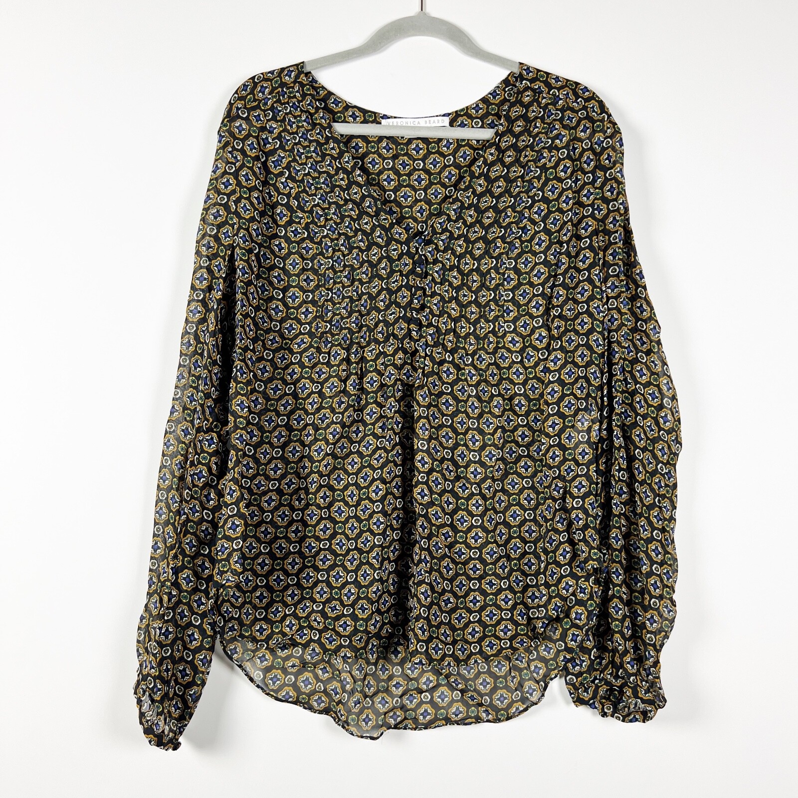 Veronica Beard Lowell Token Print Pattern Semi Sh… - image 1