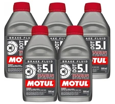 Motul DOT 5.1 - 2.5 Liters AM - Long Life Fully Synthetic Brake Fluid (5 x 0.5L)