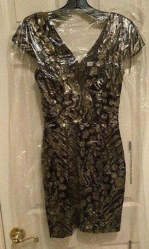 NUEVO VESTIDO LA POBLACIÓN ZOE LENTEJUELAS VESTIDO DE CÓCTEL TALLA XS $295.00! - Imagen 7 de 11