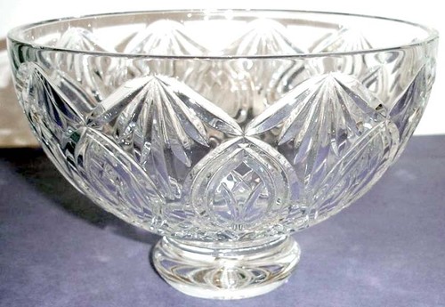 Waterford Kristall Ashbury 8" Fußschale Irland Fächer Kreuzschliff 136769 Neu - Bild 2 von 4