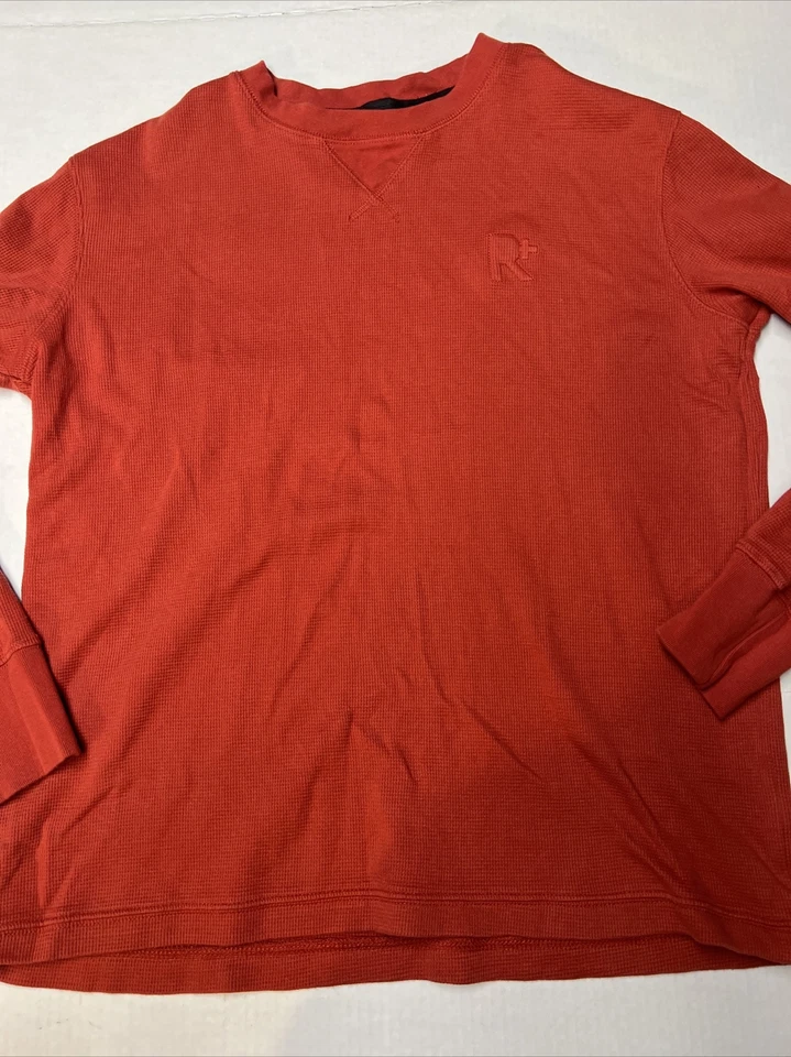 Camisa Rocawear Térmica Waffle Manga Larga Hombre XXL Rojo Logo en el Pecho Foto 3 de 4