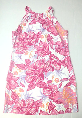 Aryeh Women's Pink Floral Dress Tank Stretch Knee Length Casual Size Large NWOT