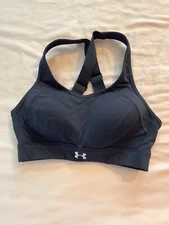 under armour high support bra women's xs black crossback