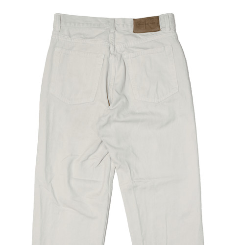 CALVIN KLEIN Womens Jeans Cream Regular Tapered W29 L26 - Picture 4 of 6