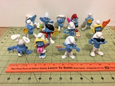 Vintage McDonalds Peyo Smurfs figures lot of 13