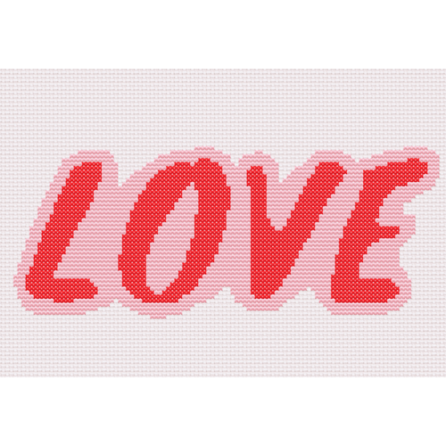 Love Cross Stitch Pattern/Chart, Valentine - Picture 2 of 2