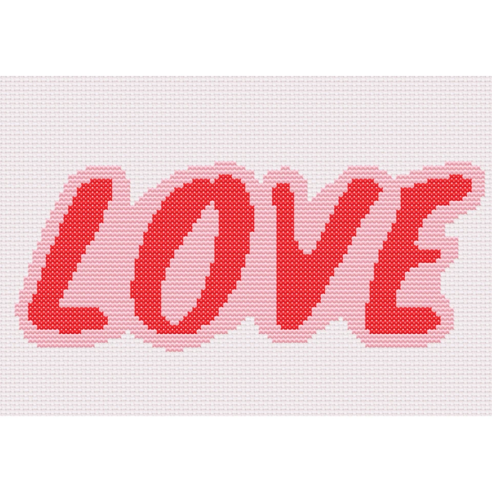 Love Cross Stitch Pattern/Chart, Valentine  - Image 2 of 2