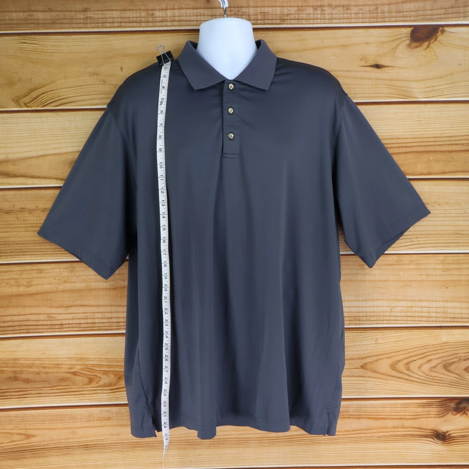 Kirkland Signature Polo Golf Shirt Mens XXL Dark Gray Polyester Comfort Stretch - Image 3 of 4