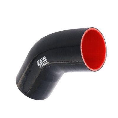 2.5'' to 2.5'' 45° Degree Silicone Hose Elbow Coupler Joiner Pipe Leg 102mm Black