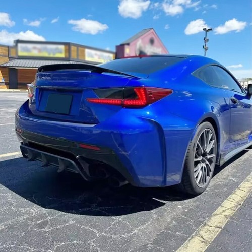 Fit For Lexus RC F RCF 2015-2018 REAL CARBON Rear Bumper Diffuser Lip Spoiler - Picture 9 of 20