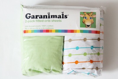 garanimals 2 pack fitted crib sheets