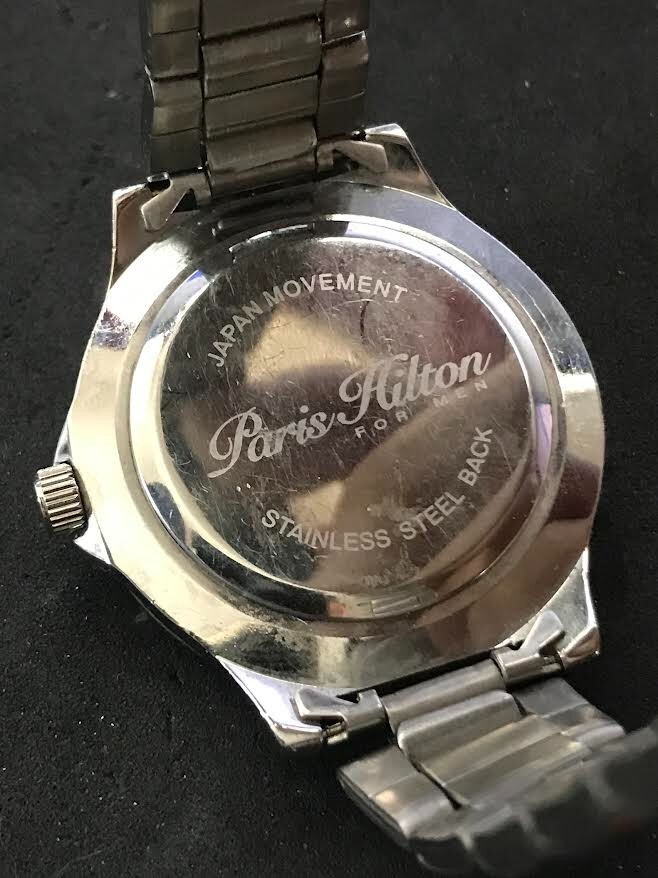 PARIS HILTON  cocktail 時計 Paris Hilton 42mm Blue Diale Silver Tone Mens Quartz Watch