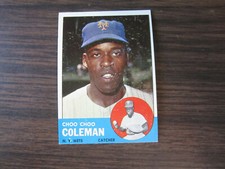 1963 Topps # 27 Choo Choo Coleman Card New York Mets