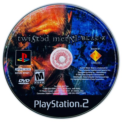 Twisted Metal Black (Sony PlayStation 2, 2002) PS2 Tested