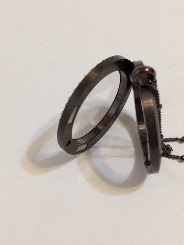 Origami Owl Crystal Lined Hinged Clear Locket 15" Necklace. Chocolate Shade. - Picture 13 of 19