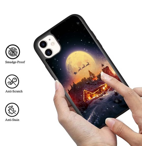 Dream Christmas Moon House For Samsung Galaxy Apple iPhone 14 15 Hard Case - Picture 20 of 25