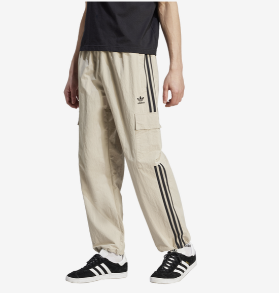 adidas Originals 3 Stripe Cargo Pants Wonder Beige Black IM2108 Men's Sz S-XXL