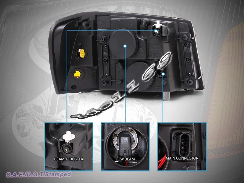 Faros GMC Envoy 2002-06 2009 negros nuevos + luces traseras negras Foto 3 de 4