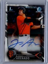 2016 Bowman Chrome #BCAP-JA Jonah Arenado Prospects Autographs