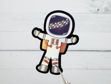 Astronaut Sticker Space Water Bottle Vinyl Decal Space Matte Finish 3 Inch Tall