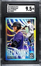 2020 Donruss Optic OI-14 Trevor Story Illusions HOLO SILVER PRIZM SGC 9.5 MINT+