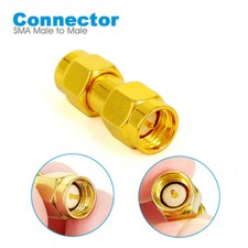 SMA Male to SMA Male RF Coaxial Connector Adapter for Walkie Talkie Antenna