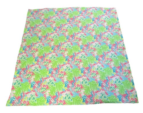 LILLY PULITZER "Checking In" Gecko Garnet Hill Full Queen DUVET Cover - Picture 3 of 12
