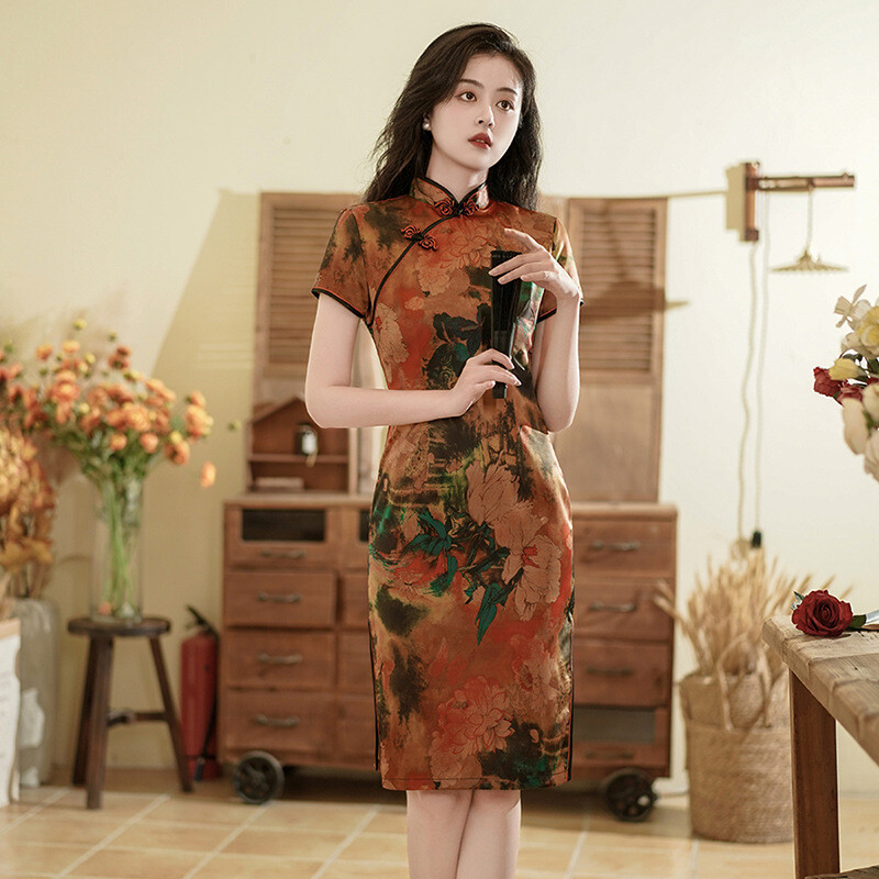 chinese theme party dress Chinese Party Dress Modern Hanfu Women's Top Vest Skirt Set